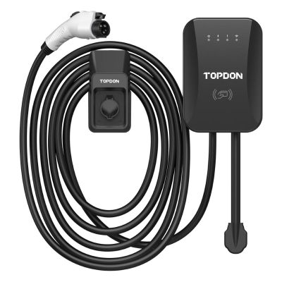 TOPEC00175 image(0) - Topdon PulseQ AC Home EV Charger 25FT - 40A Level 2 EV Charger w/25FT Cable J1772 Plug, RFID Mode