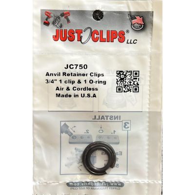 JSC750-5 image(0) - Just Clips Anvil Retainer 3/4 in. Clip Refill Kit (Pack of 5)