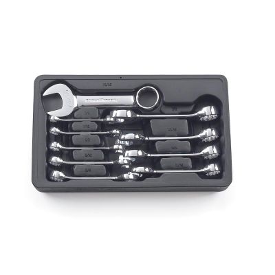 KDT81905 image(0) - GearWrench 10 Piece 12 Point Stubby Combination SAE Wrench Set