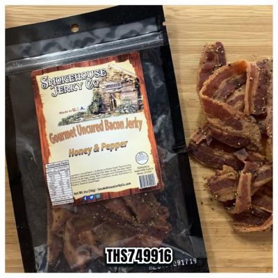 THS602822-749916 image(0) - Smokehouse Jerky Honey & Pepper Bacon Jerky 2  Ounce - Bacon Jerky