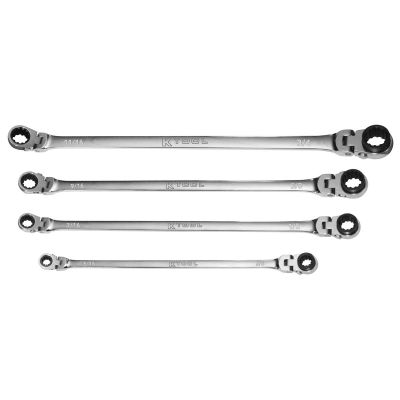 KTIXDRF7 image(0) - K Tool International 4 Pc. Sae Double Box Univ Spline 90 Tooth Rev Rat W