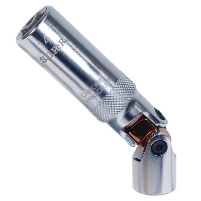 SRRSRSP14 image(0) - S.U.R.&R. 3/8” Drive 14mm Spring-Return Spark Plug Socket Set makes spark plug removal/replacement easier and faster