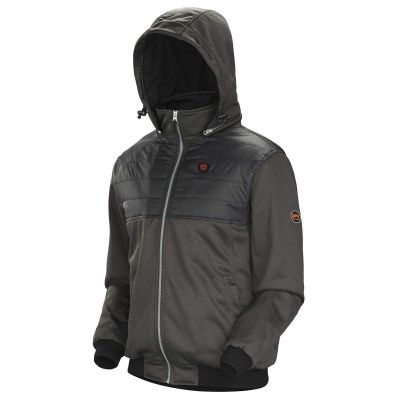 SRWV3210440U-5XL image(0) - Pioneer Pioneer® - Heated Fleece Hoodie - Charcoal - Size 5XL