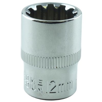 KTI20612 image(0) - K Tool International SPLINE SOC 1/4" DR 12MM