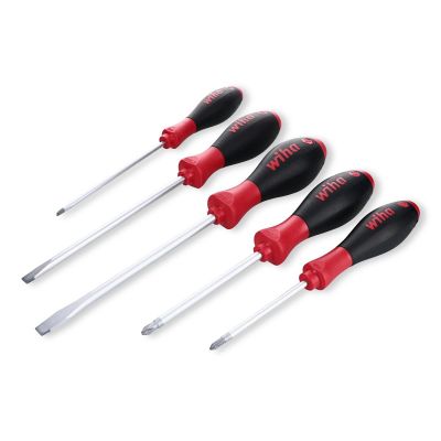 WIH30273 image(0) - Wiha Tools 5 Piece SoftFinish Set Includes: Phillips #1 x 80mm, Phillips #2 x 100mm, Slotted 8.0mm x 150mm, Slotted 6.5mm x 150mm, and Slotted 4.5mm x 125mm