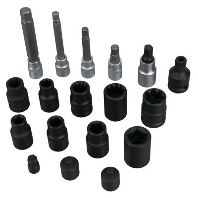 WLMW86025 image(0) - Wilmar Corp. / Performance Tool 18 pc. Brake Caliper Socket Set