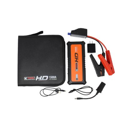 KTIHD4903 image(0) - K Tool International Compact Jump Starter for Gasoline and Diesel Engines 1500 amp, 12-volt, 24,000mAh