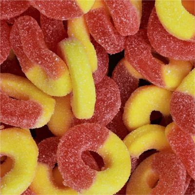 THS619793-187098 image(0) - Smokehouse Jerky Gummy Sour Peach Rings 10 oz