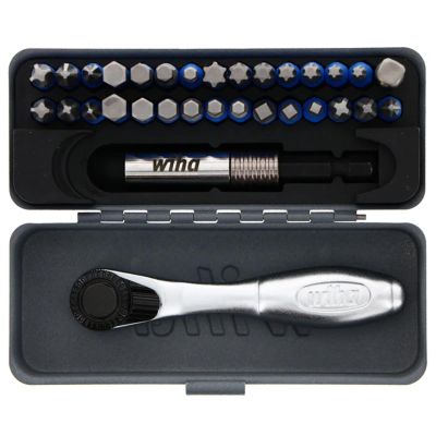 WIH76889 image(0) - Wiha Tools 32 Piece TerminatorBlue Impact Bit Set - 1/4-inch drive x 1-inch Bits