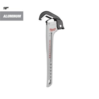 MLW48-22-7418 image(0) - Milwaukee Tool 18" Aluminum Self-Adjusting Pipe Wrench