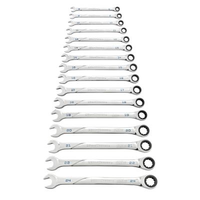 KDT86427 image(0) - GearWrench 16 Piece 120XP Universal Spline XL Ratcheting Combination Metric Wrench Set