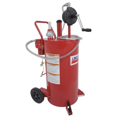 LIN3677 image(0) - Lincoln Lubrication 25-gallon Fuel Caddy w/ 2-way Filter System