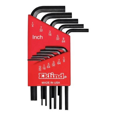 EKL10111 image(0) - Eklind Tool Company HEX KEY SET 11 PC SAE SHORT .050-1/4IN.