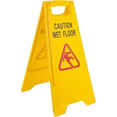 MRO48434997 image(0) - Caution - Wet Floor, 12" Wide x 24" High, Plastic Floor Sign