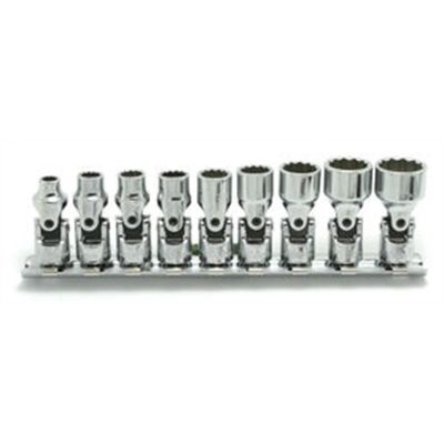 KKNRS2445A-9 image(0) - Ko-ken USA Ko-ken 1/4 Sq. Dr. 12 point SAE Universal Chrome Socket set (3/16-9/16) - 9 pieces