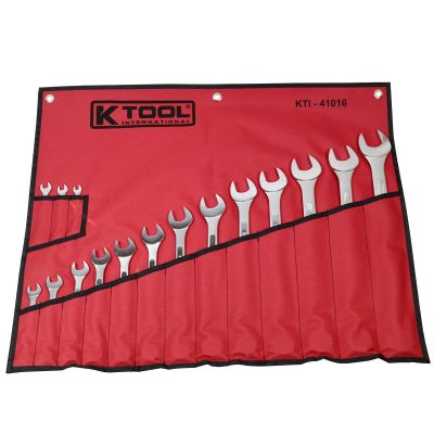 KTI41016 image(0) - K Tool International Wrench Set Combination 16 Piece