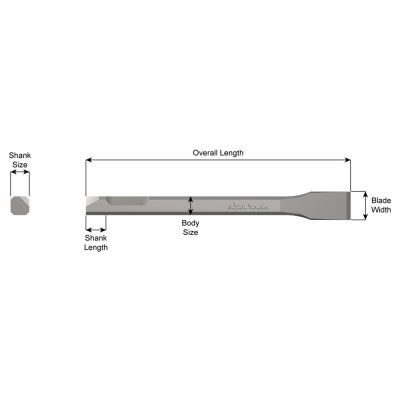 AJX382 image(0) - Ajax Tool Works Flat Chisel .050