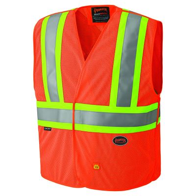 SRWV2510850U-45XL image(0) - Pioneer Pioneer - Flame Resistant Hi-Viz Vest - Hi-Viz Orange - Size 4X/5X