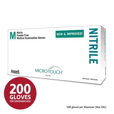 MFX6034301 image(0) - Microflex Nit Disp Gloves NL PF Exam Blue Small Box/200 units