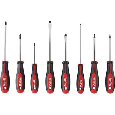 MLW48-22-2718 image(0) - Milwaukee Tool 8pc Screwdriver Kit w/ Square