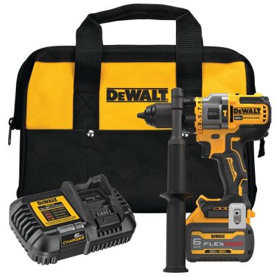 DWTDCD999T1 image(0) - DeWalt 20V MAX 1/2 Inch Brushless Cordless Hammer Drill/Driver With Flexvolt Advantage Kit