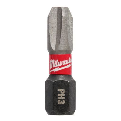 MLW48-32-4113 image(0) - Milwaukee Tool SHOCKWAVE Impact Phillips #3 Insert Bits (25 Pk)