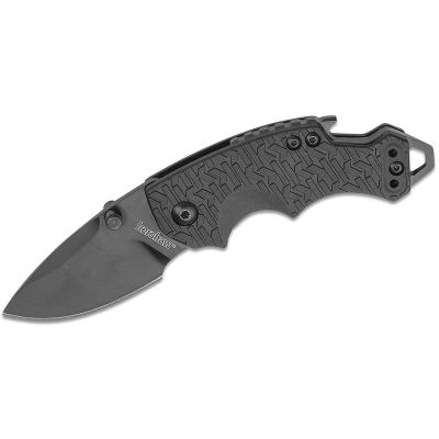 KER8700BLK image(0) - Kershaw Shuffle Multifunction Manual Open Inset Liner Lock Drop Point Blade EDC Folding Pocket Knife with Black-oxide Coating- Black