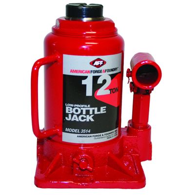 INT3514 image(0) - American Forge & Foundry AFF - Bottle Jack - 12 Ton Capacity - Low Profile - Manual - Heavy Duty