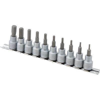 TIT16169 image(0) - TITAN 10-PC 3/8" DR SAE HEX BIT SET