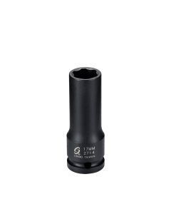 SUN2714 image(0) - Sunex 1/2" DR. 17MM THINWALL DEEP SOCKET