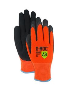 MGLHV550W-7 image(0) - Magid Glove & Safety D-ROC HV550W Waterproof Thermal Coated Work Glove - Cut Level A4, Size 7, Small (1 Pair)