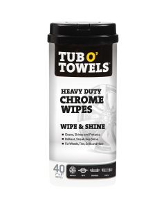 FDPTW40-CHR image(0) - Tub O' Towels Tub O' Towels Heavy Duty Chrome Wipes, 40 count