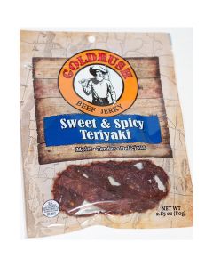 GRJ72133 image(0) - Gold Rush Jerky Sweet & Spicy Teriyaki 2.85 oz. Beef Jerky - 12 Count (3 lbs.)