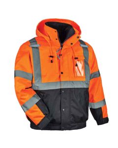 ERG25586 image(0) - Ergodyne 8381 2XL Orange Type R Class 3 3-in-1 Bomber Jacket