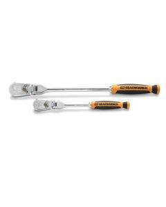 KDT81204P image(0) - GearWrench 2 Piece 1/4 Inch and 3/8 Inch Drive 120XP Dual Material Flex Head Teardrop Ratchet Set