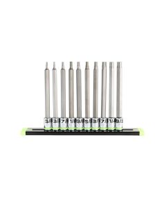 GETHAS10LS image(0) - Grip Edge Tools 10 Piece 1/4 Inch Drive Long SAE RPT Hex Driver Set