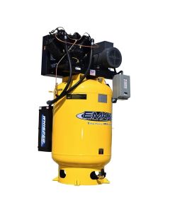 EMXESP10V120V3PK image(0) - Emax Compressor EMAX Silent Industrial Plus 10 HP 3-Phase 120 gal.Vertical Compressor with 58 CFM Dryer Bundle-With Pressure Lube Pump