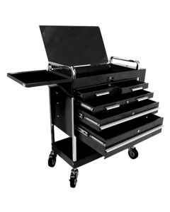 SUN8045BK image(2) - Sunex HD 5-Drawer Service Cart, Black