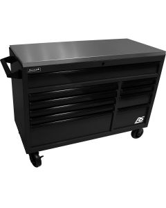 Homak Manufacturing 54" RSPro Rolling Workstation w/Stainless Steel Top Worksurface-Black