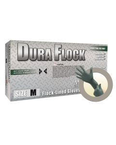 MFXDFK608XXL image(0) - Microflex DURA FLOCK 8 MIL FLOCK-LINED GREEN NITRILE GLOVE XXL