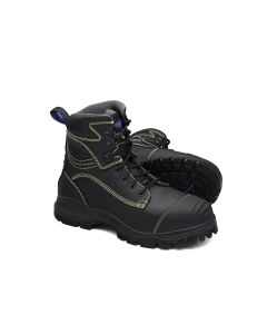 BLU994-095 image(1) - Blundstone Steel Toe Lace Up, Water Resistant, Bump Cap, Metarsal Guard, Puncture Resistant, Black, AU size 9.5, US size 10.5