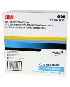 MMM6298 image(1) - 3M TAPE SOFT EDGE FOAM MASKING 3/4" 27.3YDS