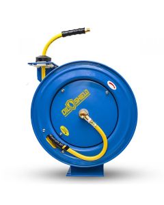 BLBOSRHD3850 image(0) - BluBird OilShield Heavy-Duty Retractable Rubber Air Hose Reel 3/8 Inch X 50 feet with 3 inch Lead-in Hose