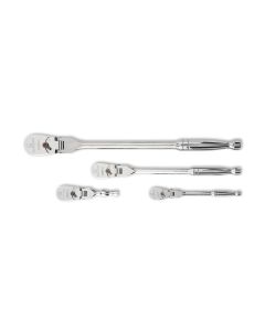 KDT81230P image(1) - GearWrench 4 Piece 1/4 Inch, 3/8 Inch & 1/2 Inch Drive 120XP Flex Head Teardrop Ratchet Set