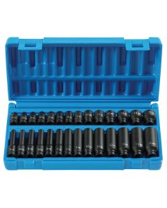 GRE9728M image(0) - Grey Pneumatic 1/4"Dr 28pc Std & Deep Metric Master Set