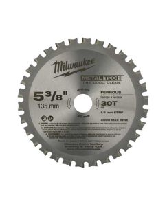 MLW48-40-4070 image(0) - Milwaukee Tool 5-3/8" Metal & Stainless Cutting Circular Saw Blade