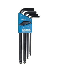 EKL13609 image(1) - Eklind Tool Company HEX KEY SET 9 PC BALL END METRI LNG 1.5-10MM