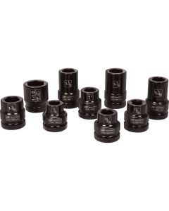 IRTSK8H9TN image(0) - Ingersoll Rand 1" Drive Hex SAE Truck Service Impact Socket Set, 9-Piece