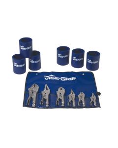 VGP641KB image(0) - Vise Grip 641KB - 6 Piece 4 Inch to 10 Inch Metal Handle Long Nose/Straight/Curved/V/ Jaws Locking Pliers Set