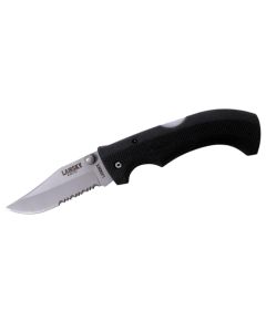 LANLKN030 image(0) - Lansky Sharpeners Easy Grip 3.75" Clip Point Serrated Folding Knife